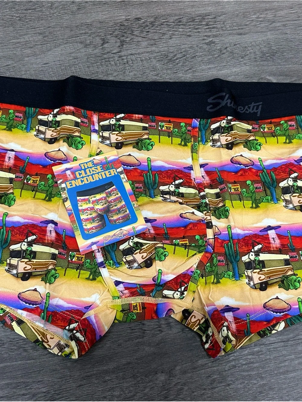 Shinesty Men’s Boxer Briefs 4x NWT the close encounter aliens desert
